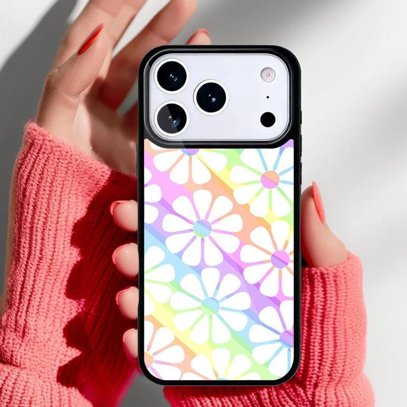 Hippie Daisy Tie-dye Flower Phone Case for iPhone 17 16 15 14 13 Pro Max Back Cover for 12 11 Pro Coque