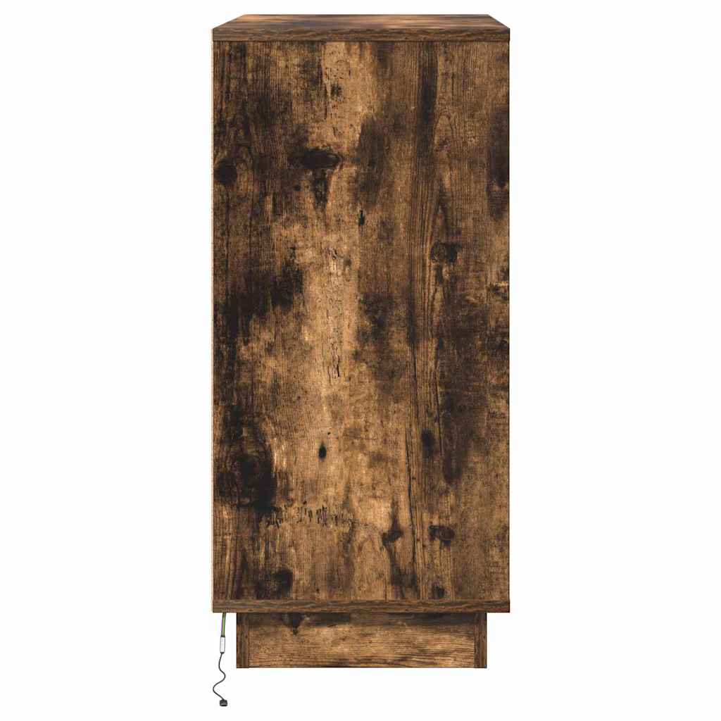 Nightstand Smoked Oak 71 x 34.5 x 75 cm Engineered Wood