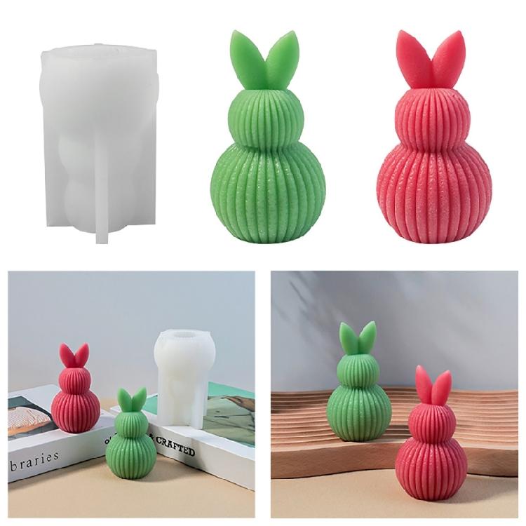 Multifunktionale Silikon-Kaninchenformen Kerzenformen Seifenformen Kaninchen-Dekorationsformen Bastelformen für Bastelliebhaber
