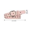 Aesthetic Metal Love Pin Buckle Belt Hollowed Out Belt Women PU Belt Waistband