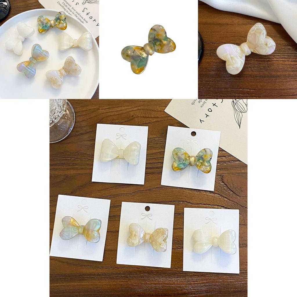 Adorable Multi-color Heart Bow Hair Clip For Women Stylish And Versatile Accessories