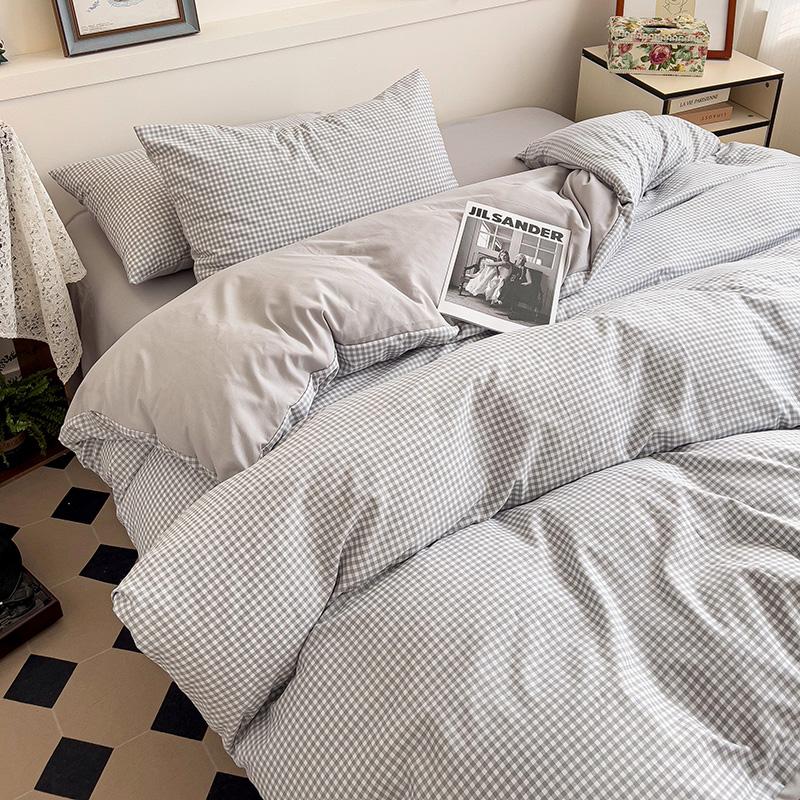 Ins Pink Flowers Bedding Set Flat Bed Sheet Duvet Cover Twin Full Queen Nordic Bed Linen Boy Girl Bedding Sets Floral Princess