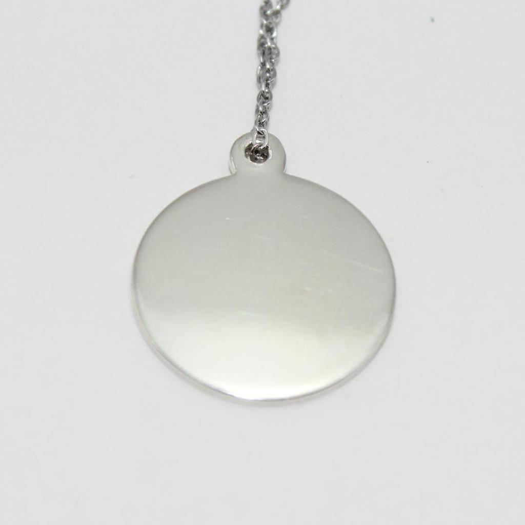 Used Good Condition Tiffany & Co. Tiffany Round Tag Silver Necklace