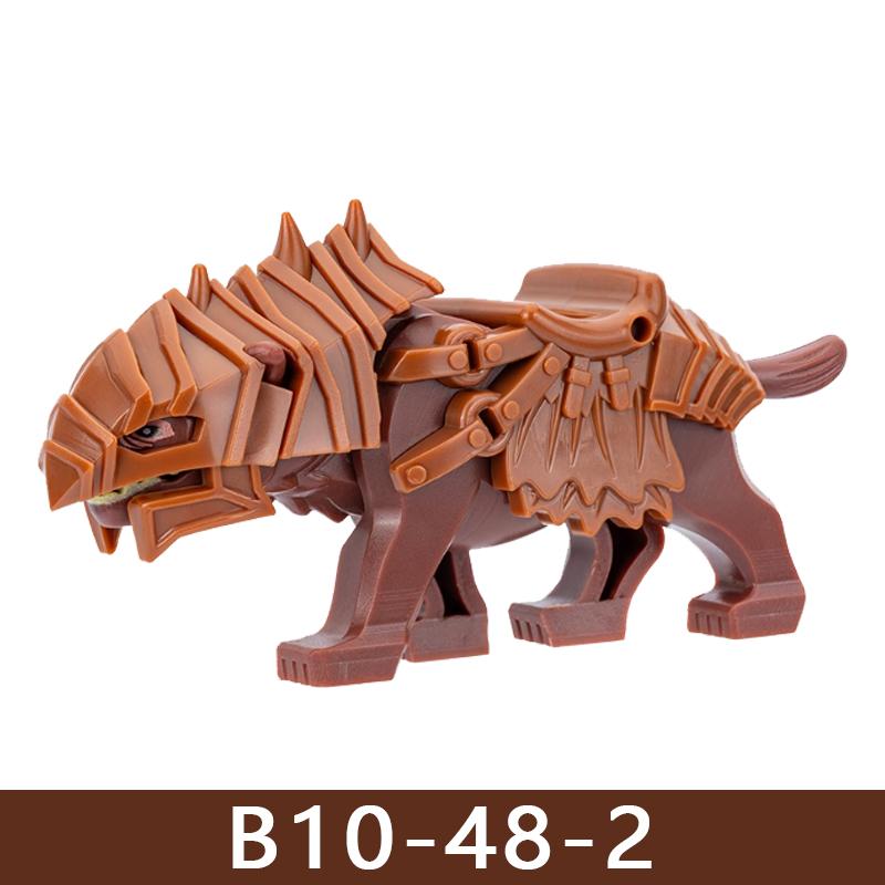Medieval Castle Soldier Figures Building Blocks Knight Orc Warrior Dragon Wolf Animals Battle Flags Accessories Bricks Toys Boys