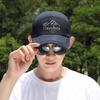 Unisex Couple Item Lettering Embroidery Mesh Baseball Cap