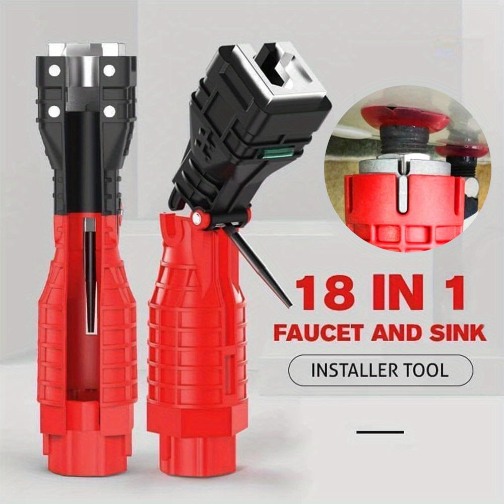 Multifunction 18 In 1 Repair Plumbing Tool Anti-slip Plumber Key Flume Sink Wrench Tools Plumbing Pipe Wrench Bathroom Tool Sets