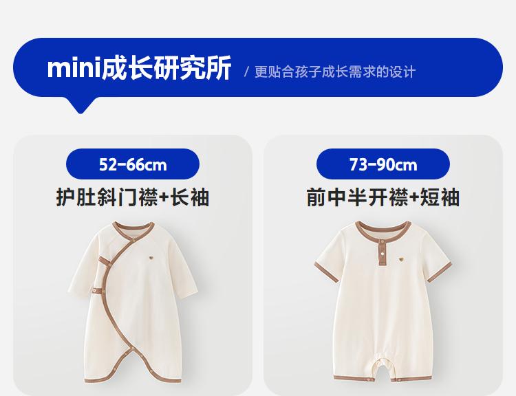 [Ice Cocoa] Mini Balabala Baby jumpsuit with moisture absorption, quick drying, cool feeling, temperature control, men's baby home clothes
