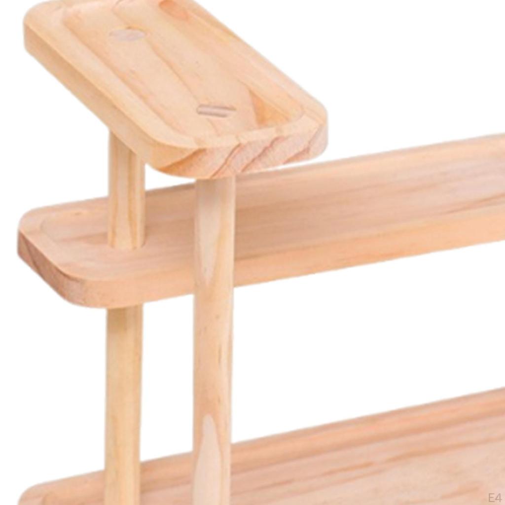 3 Tier Wooden Spice Rack And Makeup Holder for Various