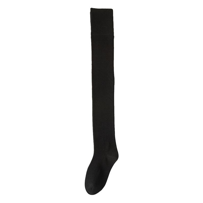 Knee-high Socks, Pure Cotton Women's Autumn Thickened Thigh Socks, Anti-slip and Non-dropping Long Socks, College-style Long Socks