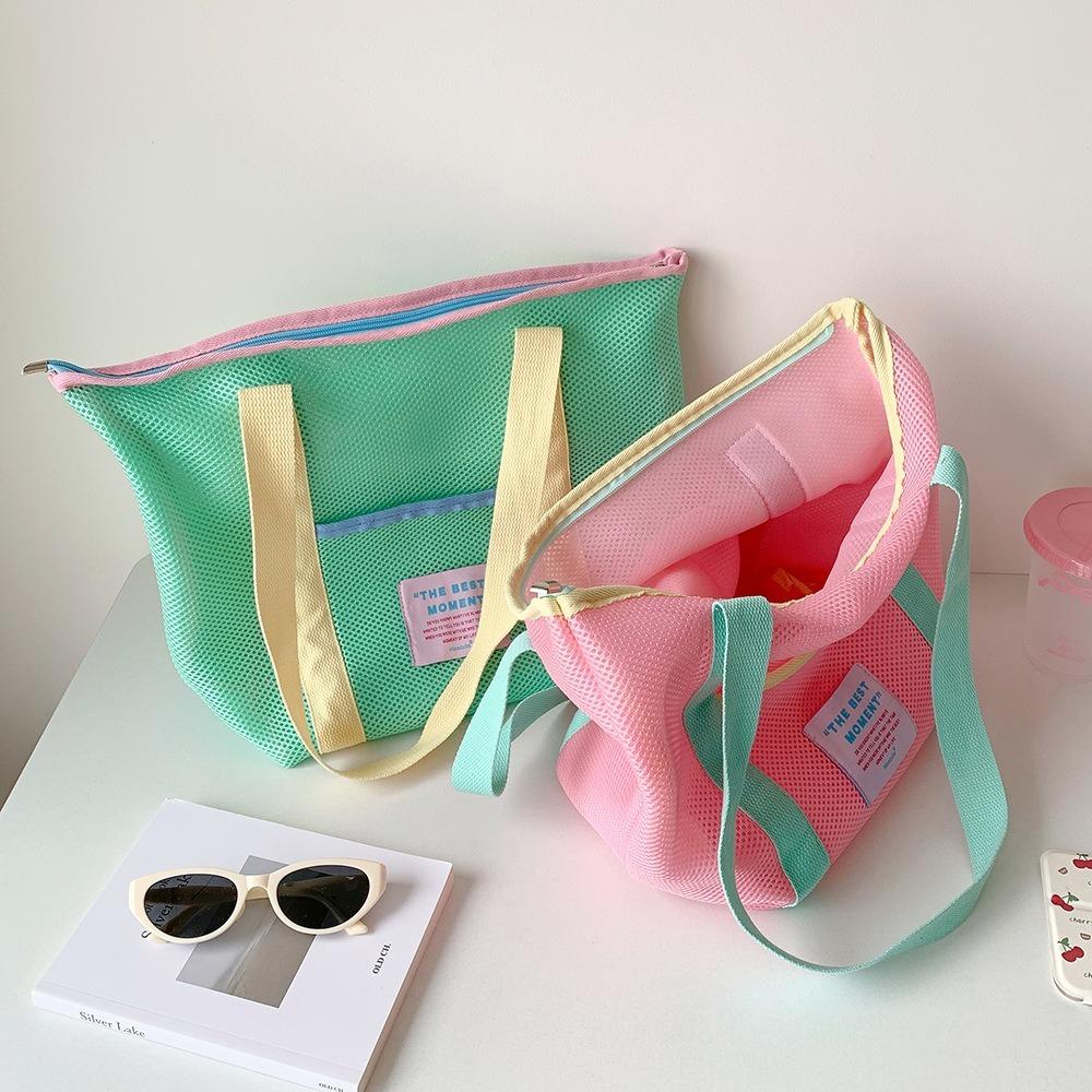 Mesh Makeup Storage Bag Large Capacity Travel Handbag New Shoulder Bag