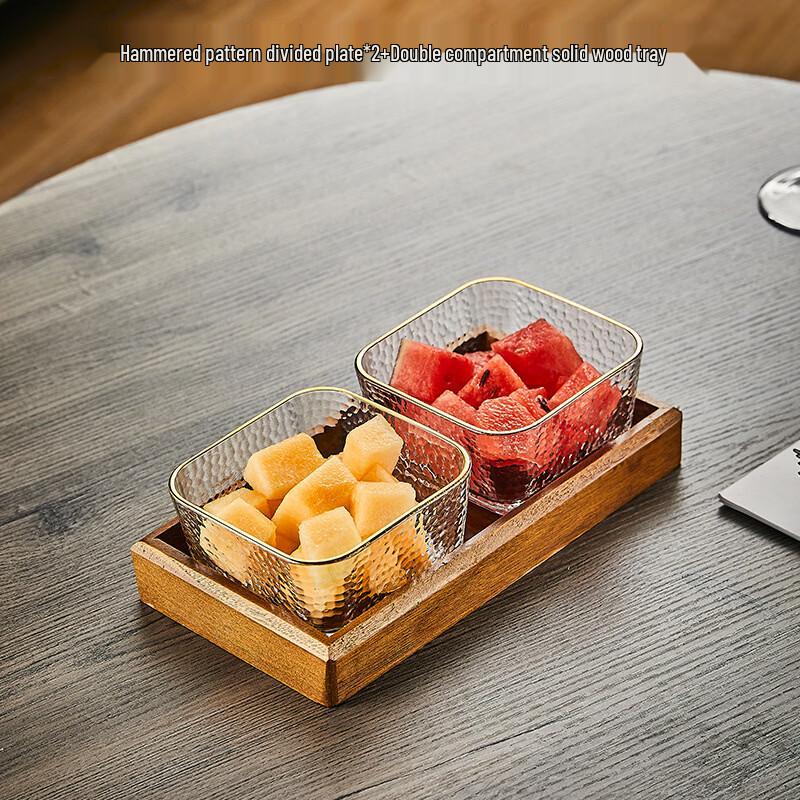 Luxury Glass Divided Snack & Fruit Tray
