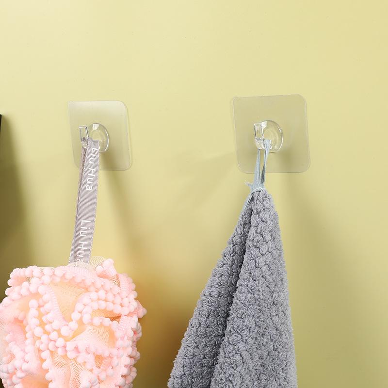 10/1 STÜCK Transparente Wandhaken Selbstklebende Tür- und Wandhaken Haken Schwerlastregal Küchen-Badezimmer-Organizer