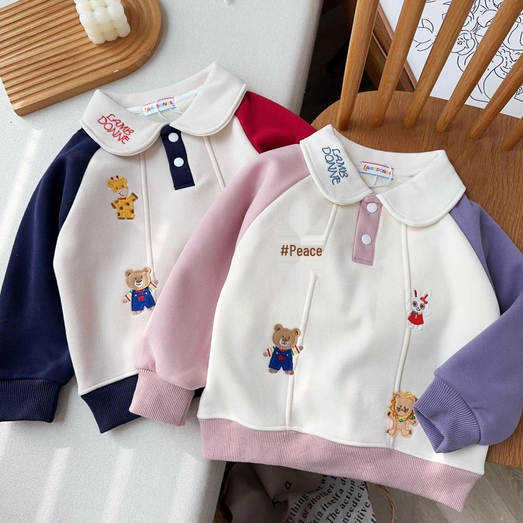 Unisex Kinder Kapuzenpullover mit Patchwork-Design und Fleece-Futter - Winterstyle 2025, Dick & Warm für Jungen