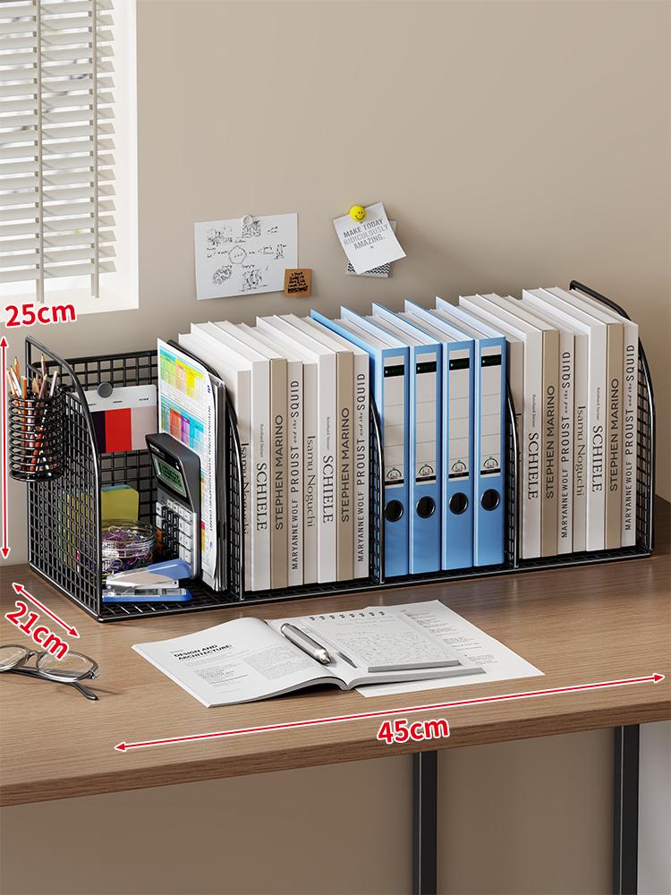 Schreibtisch-Akten- und Buchorganisator: Bücherregal, Regal, Buchstütze, Aktenaufbewahrung, Archivbox