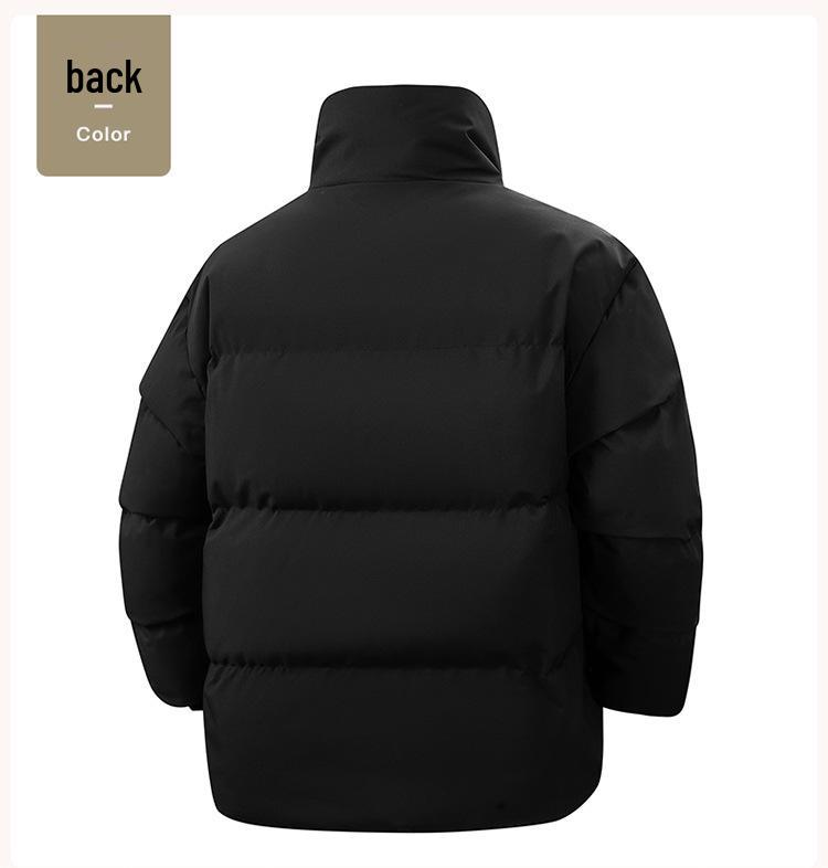 Herren Winter Dicke Baumwolljacke mit Stehkragen 2025
