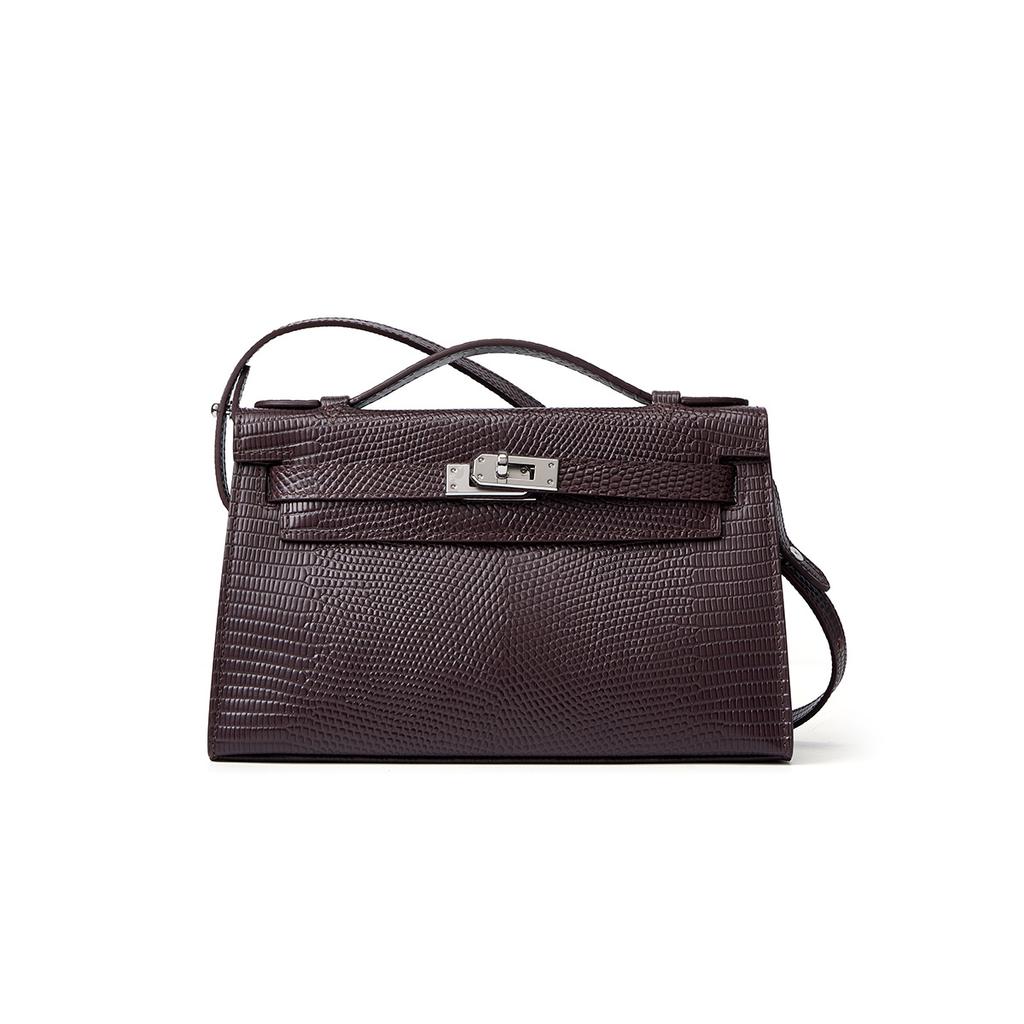 Erste Schicht Rindsleder-Imitation Echsenmuster Kelly Bag Mini-Handtasche Pendeln Vielseitiges Design Umhängetasche