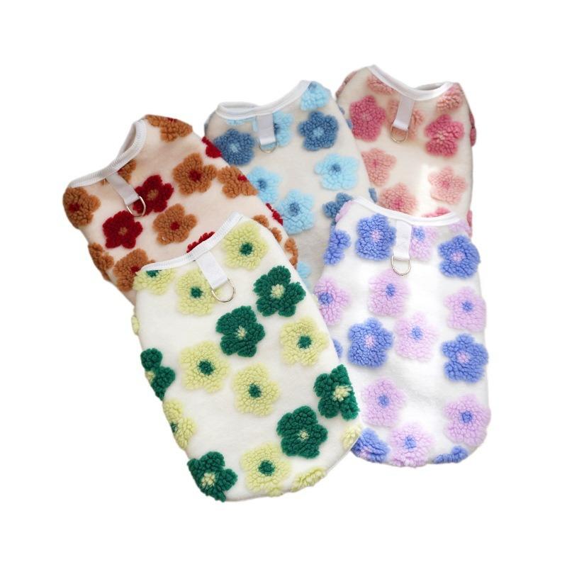 Pet Clothing for Autumn and Winter, Double-layered Plush Cat and Dog Vests for Keeping Warm and Protecting Against The Cold