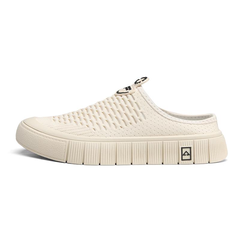 Slip-On Open Back Sandals for Men and Women - Breathable Mesh Summer Slide Shoes with Flat Sole, Lightweight Outdoor Casual Wear