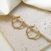 Stylish Geometric Twist Earrings, Simple Stainless Steel Earrings, Personalized Trendy Fashion Earrings