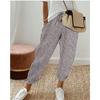 Pantaloni casual a righe da donna estivi, larghi, con elastico in vita