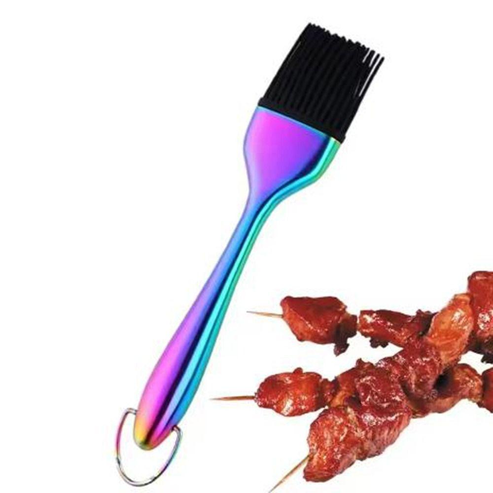 Heat Resistant BBQ Grill Oil Sauce Brush Hangable Pastry Brushes Durable Oil Brushes  BBQ Tools