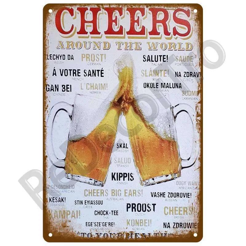Beer Vintage Metal Whiskey Tin Sign Posters Plate Home Wall Decor For Pub Bars Cafe Clubs Retro Plaque Painting Man Cave 26T0104 26T0104