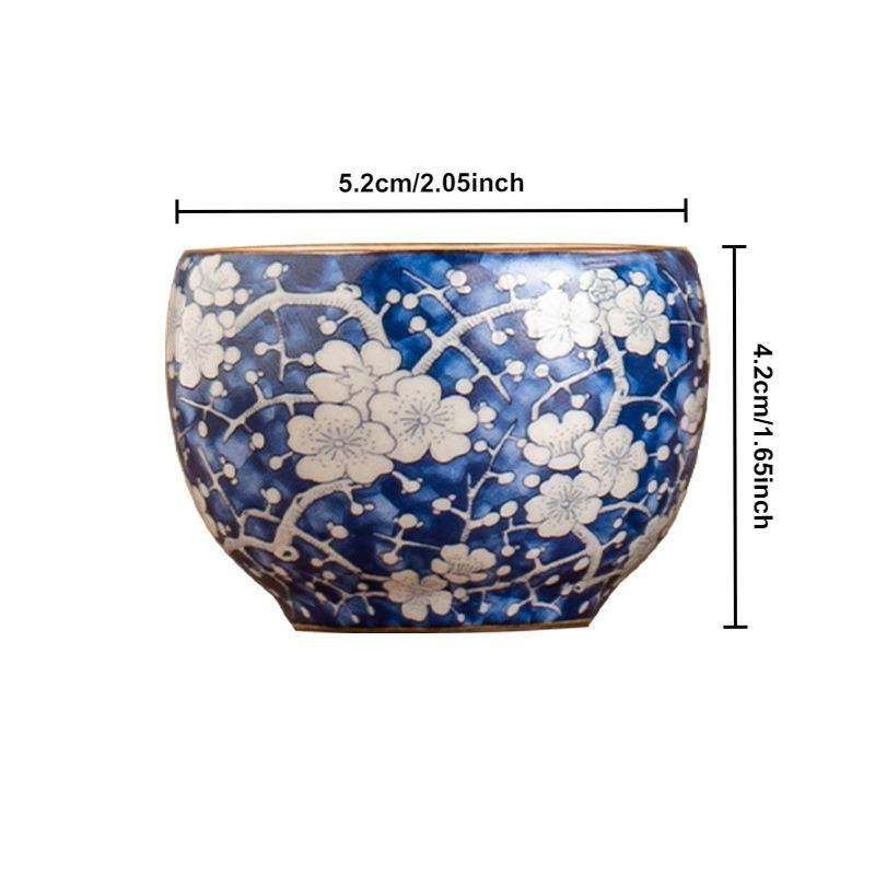Ru Klin Porcelain Ice Plum Cup Retro Chinese Kung Fu Teacups Teaware Pottery Mugs Tea Ceremony Japanese Drinkware Master Cups
