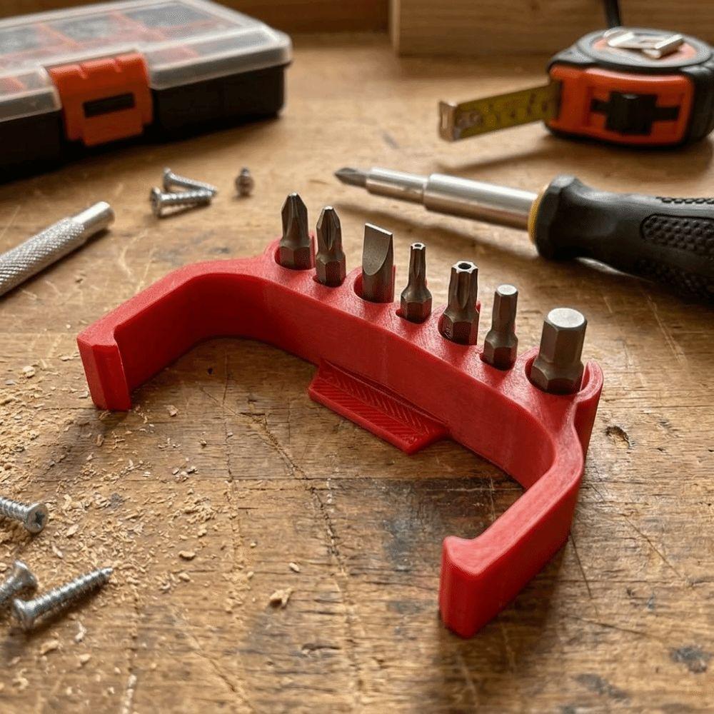 5pcs 3D Printed Electric Drill Screwdriver Bit Storage Rack  Daily Tool Organization