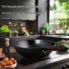 Chuidahuang 32cm Refined Iron Wok with Lid