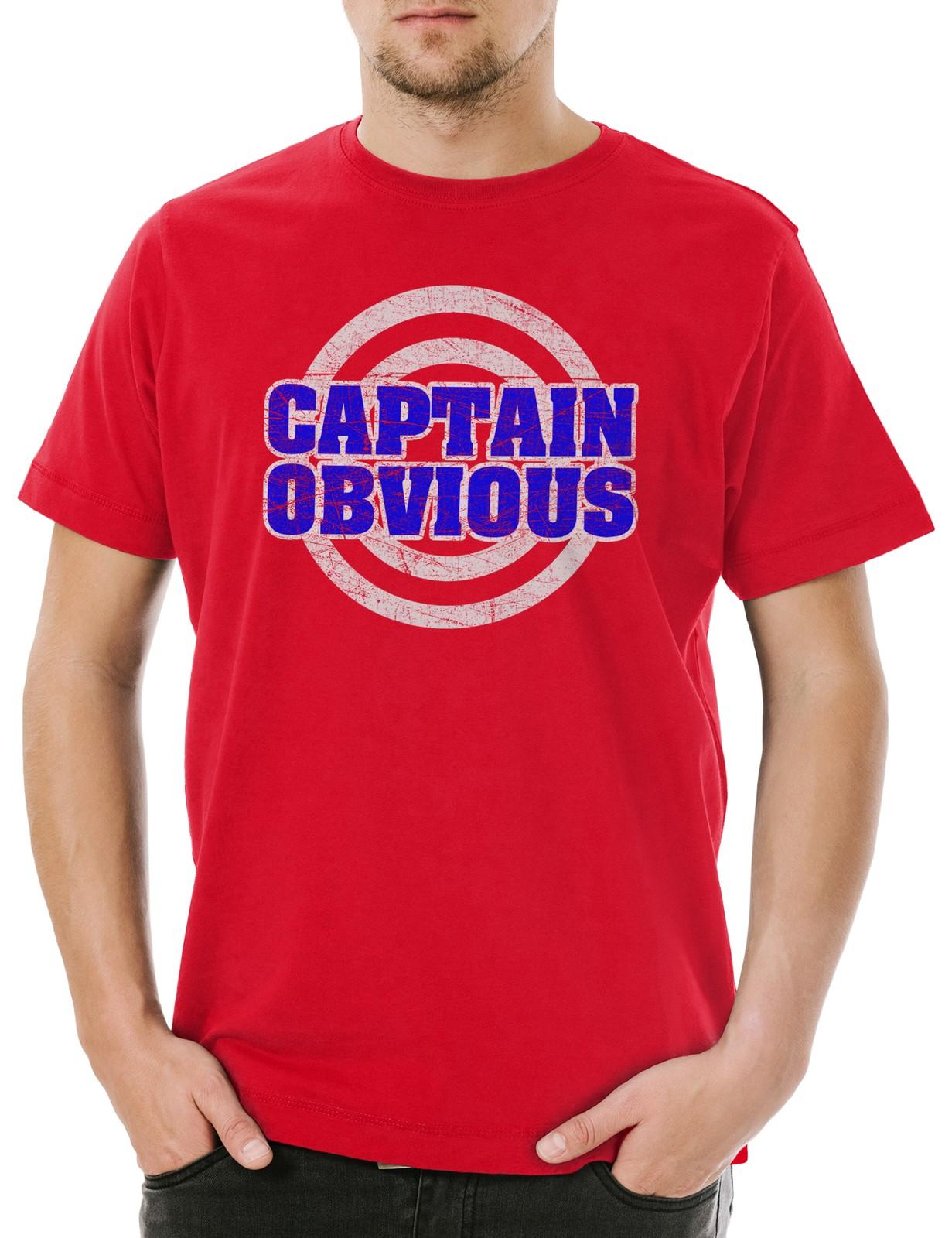 Captain Obvious Herren T-Shirt Mens Womens Tees Top Geek Nerd Mathelehrer Hero Mathe Mathematik S