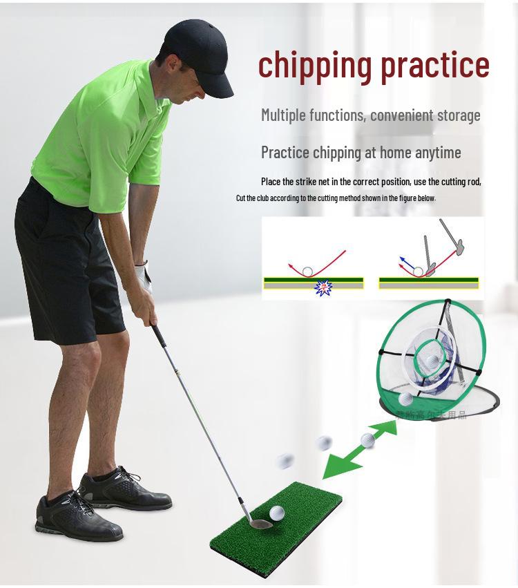 Three-Layer Golf Swing Practice Net with Convenient Storage