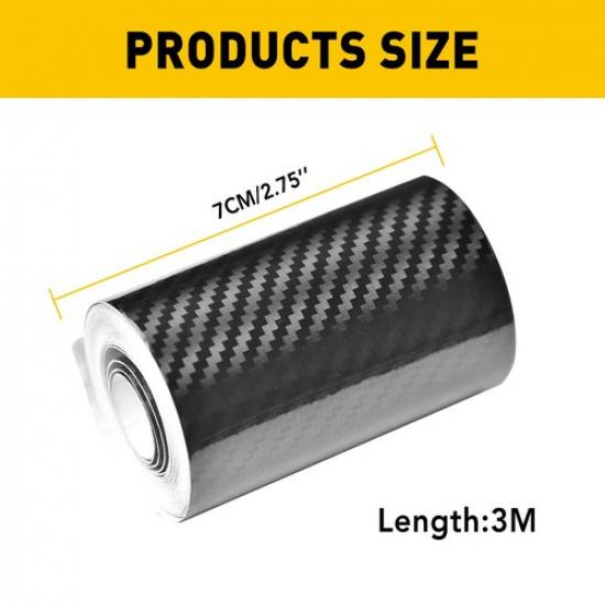 Accessories Carbon Fiber Vinyl Car Door Sill Scuff Cover Plate Sticker Protector