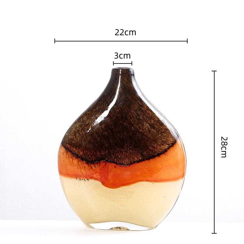 Glazen Vaas Gekleurd Verloop Dikke Glazen Fles Hydrocultuur Terrarium Bloemschikken Accessoires Woondecoratie