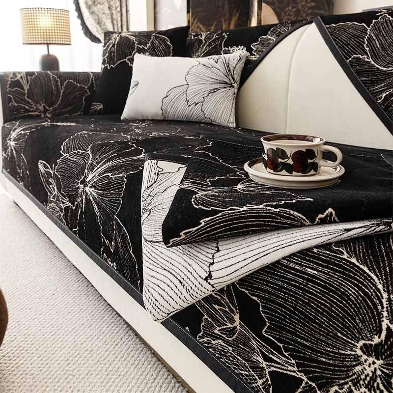 New Chenille Sofa Cushion Four Seasons Universal Non-Slip Seat Cushion Modern New Chinese Sofa Cover Cover Cloth