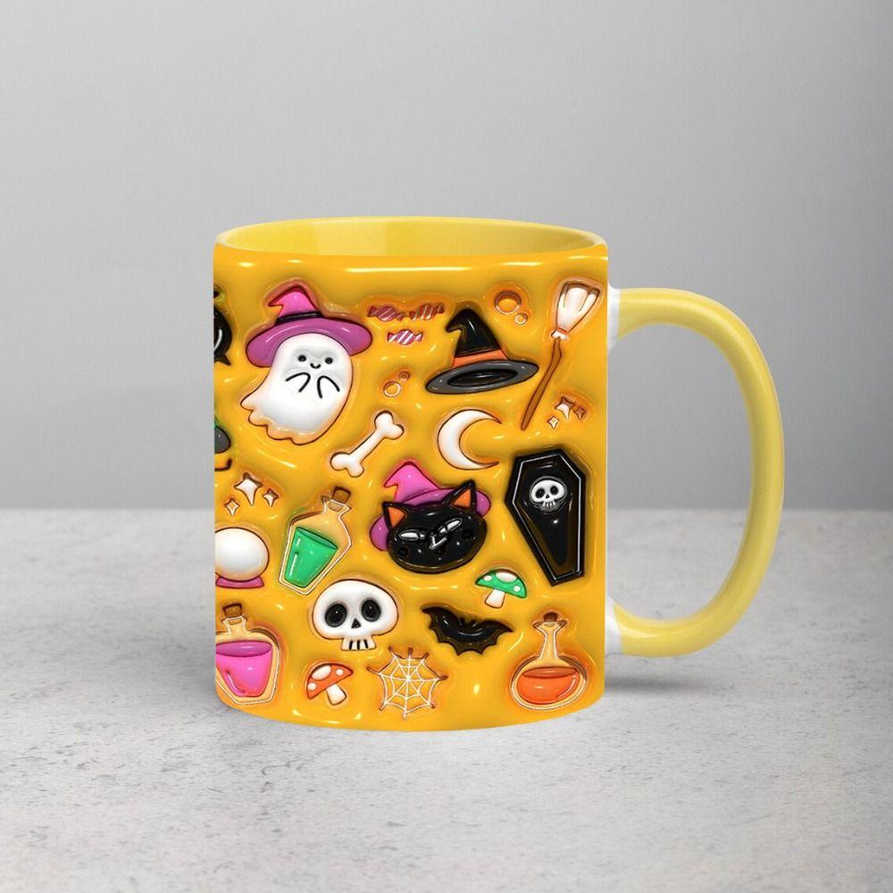 Gift Ceramic Halloween Coffee Mug 3D With Handle Tea Mug Spooky Ghost Mug