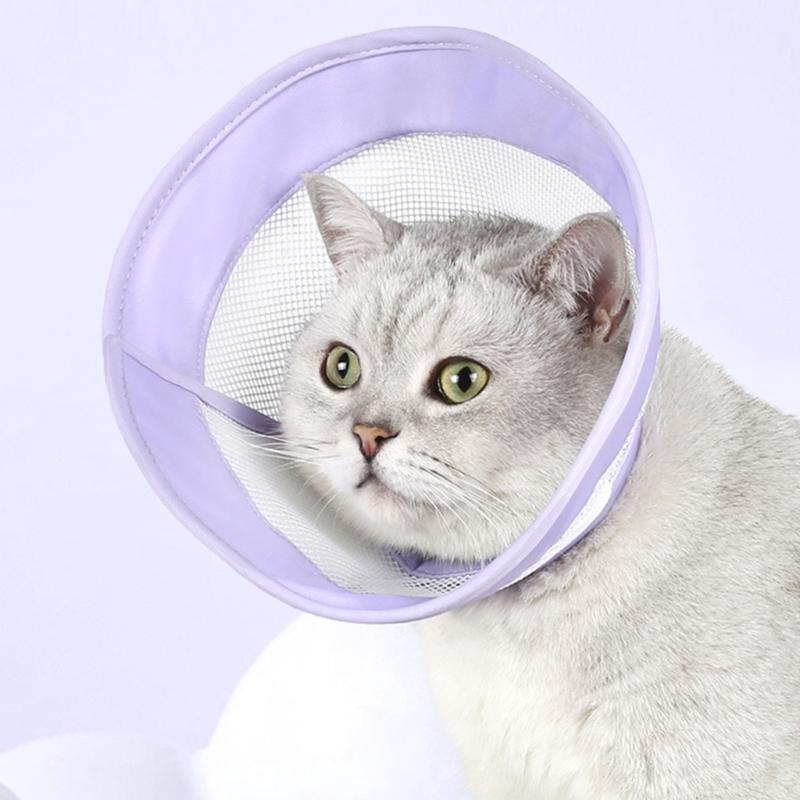 Elizabethan Collar for Cats Biting Licking Proof Dog Breathable Collar Neck Wound Protectors Dog Injury Recovery Collar