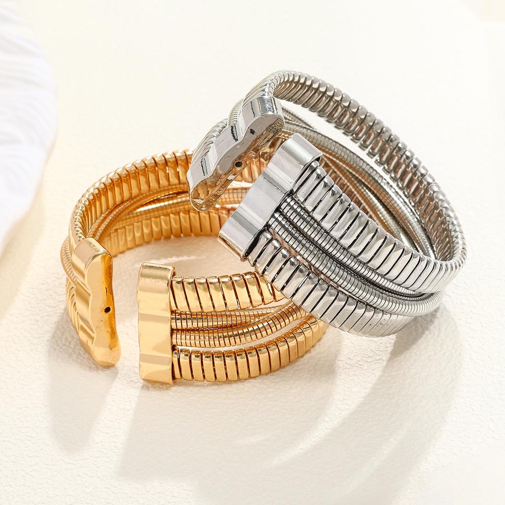 Europe and the United States Hot-selling Open Bracelet Women's Simple Punk Fashion Multi-circle Elastic Ring Personalized Cross Bracelet