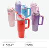 STANLEY H2.0 Vacuum Slim Quencher, 0.88L Stainless Steel Straw Tumbler, 880ml Insulated Water Bottle, Outdoor Use, 10-10829, Hydrangea