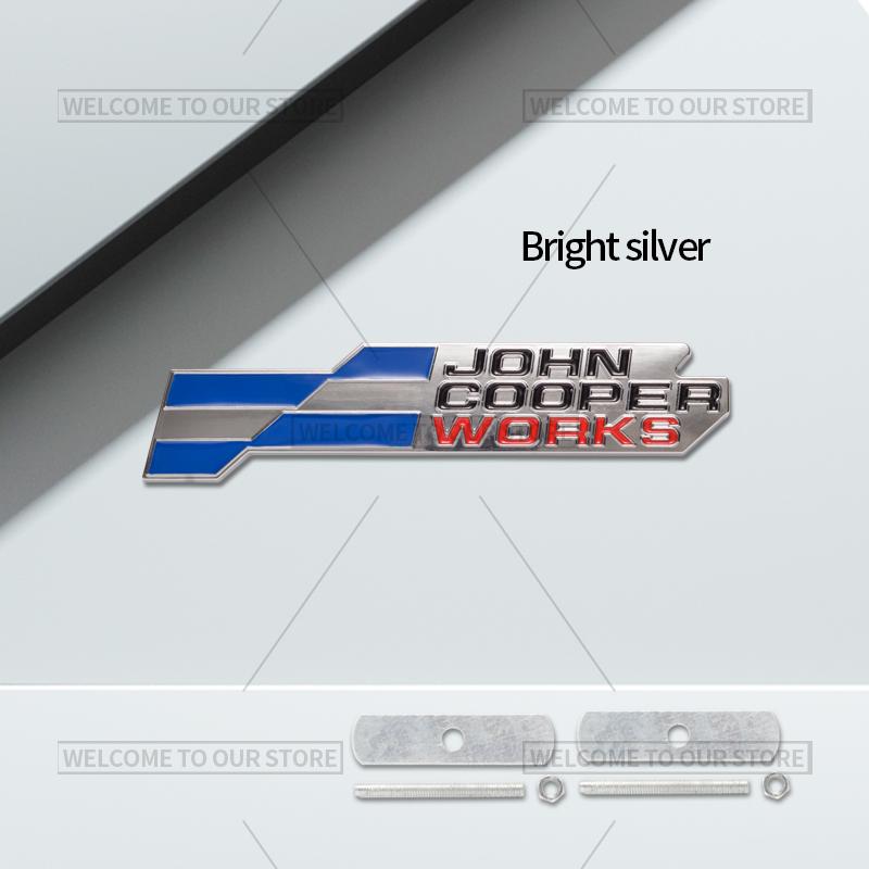 3D Car John Cooper Works Grille Emblem JCW Badge Metal Stickers Rear Trunk Decals For Mini Cooper S F66 F65 F67 U25 J01 J05 R61
