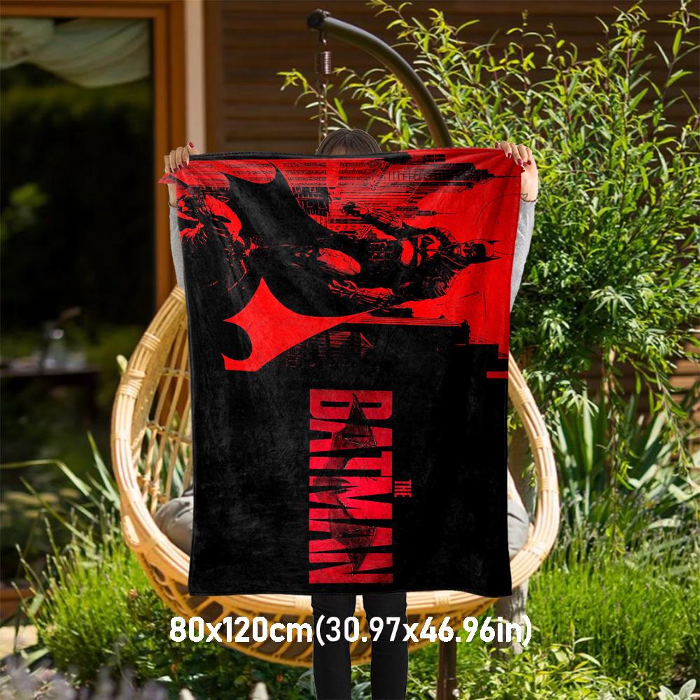 1pc Batman Gotham Cityscape Outdoor Blanket - Throw Blanket, Soft , Flannel Blankets, Living Room, Travel, Camping-1102039 80x120cm
