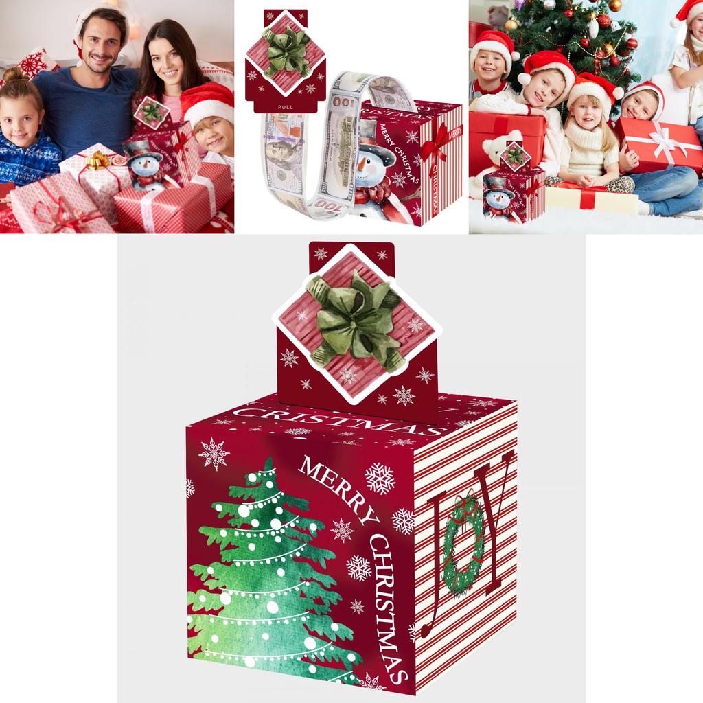 Christmas Snowman Theme Celebration Decor Coin Savings Box With Gift Package For Events