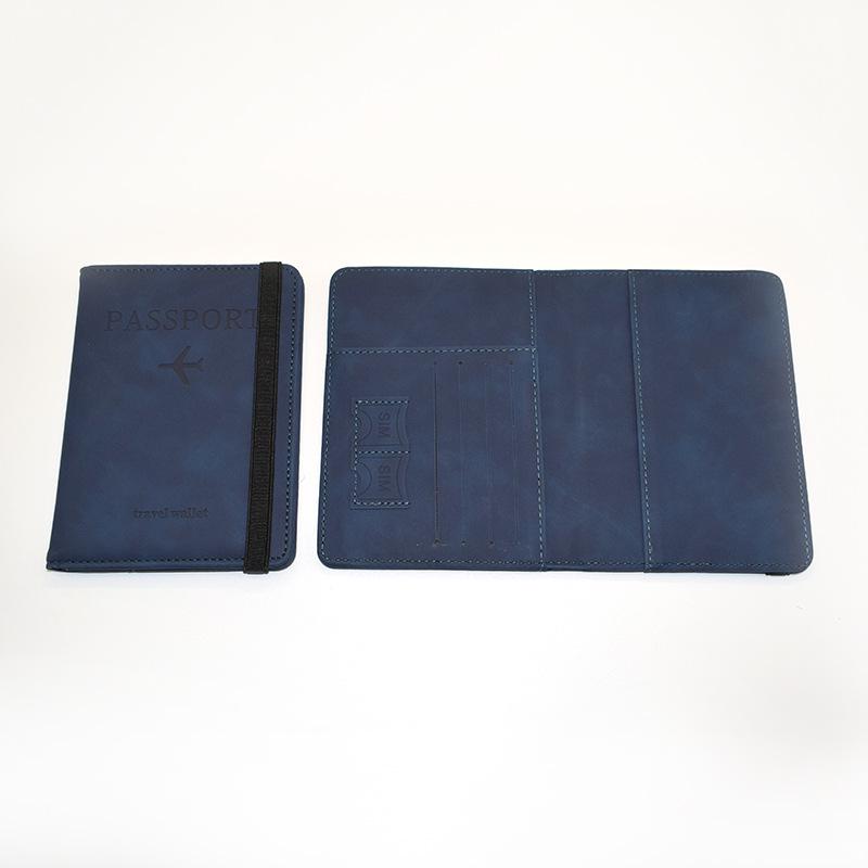 High-End PU Leather RFID Passport Holder with Anti-Theft Multi-Card Slots & Document Sleeve