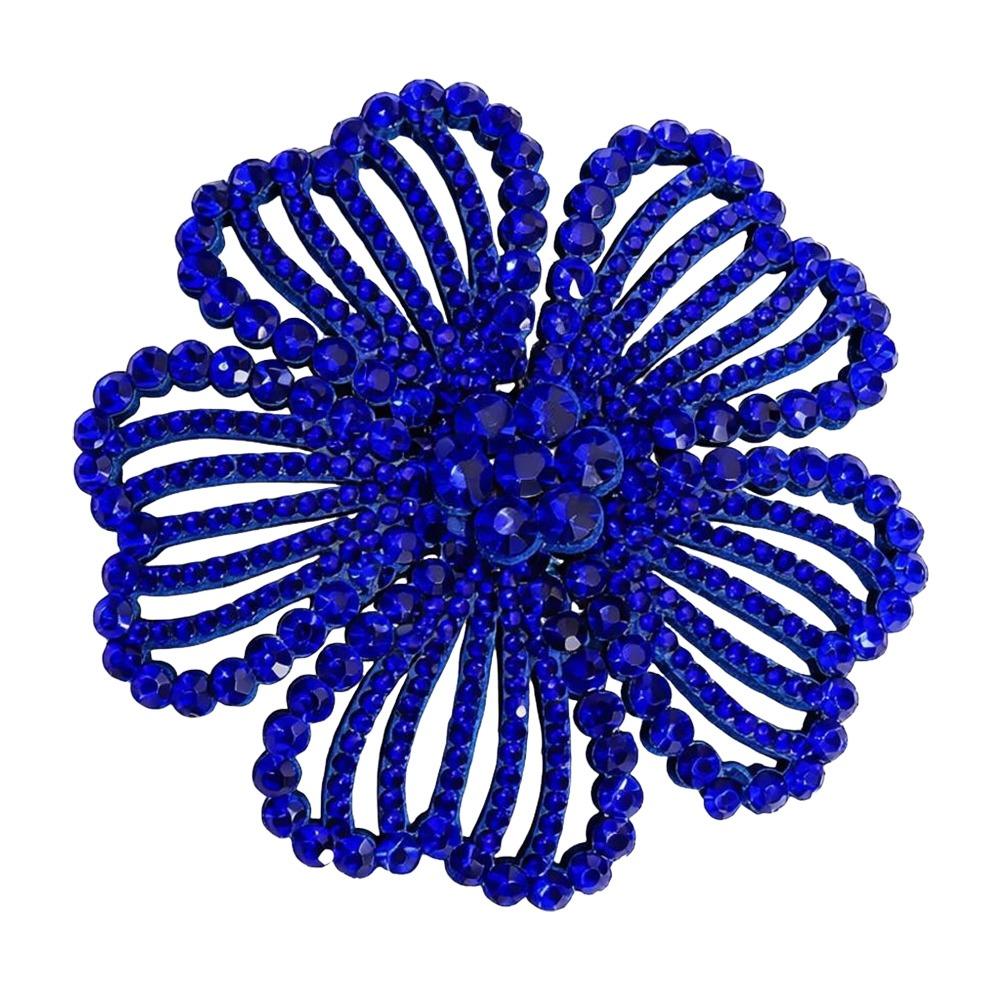 Fashion 8cm Rhinestone Brooch DIY Exquisite Flower Brooch Flower Clothing Patch Clothing Accessories