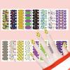 Waterproof Full Cover Party Nail Stickers - Colorful Designs (YMY2057-2072)