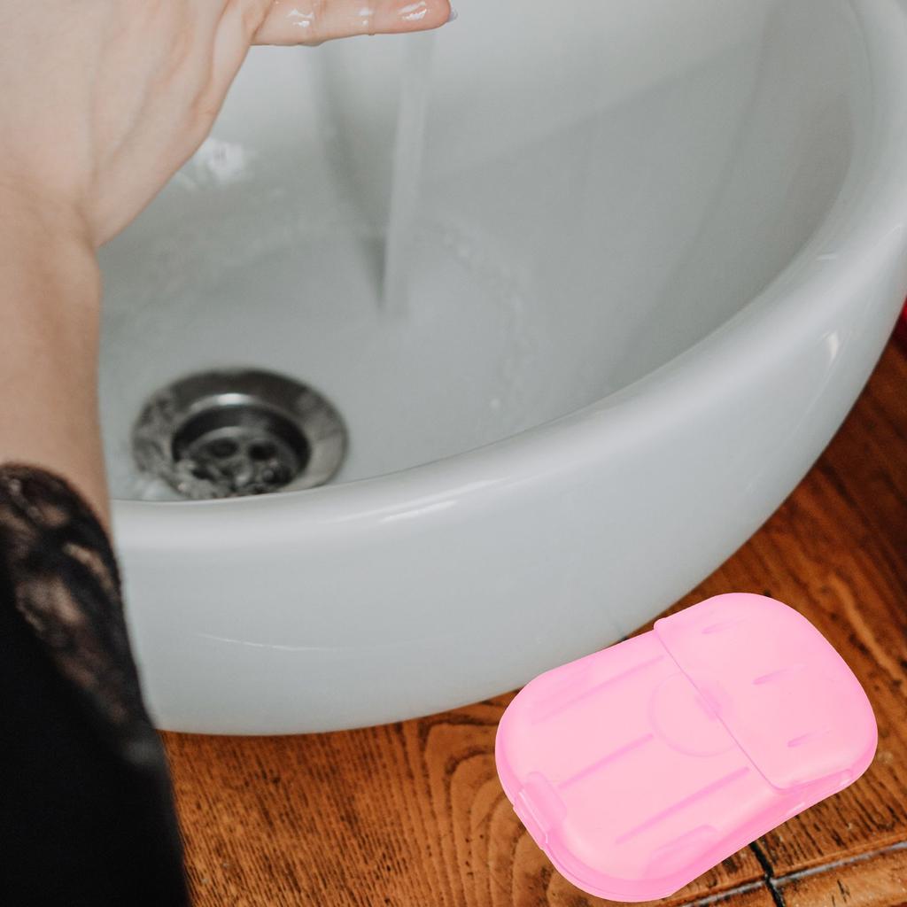 20 Boxes Travel Soap Sheets Outdoor Hand-washing 15 Packs Purple 20pcs Box Portable Children Camping Travel Cleaning