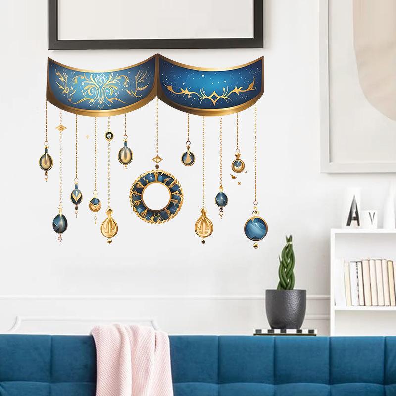 Felice Eid al-Fitr Adesivi Murali Decorativi Ramadan Arredamento per la Casa Ramadan Regali Auspiciosi Festa Musulmana Adesivi Murali Decorativi