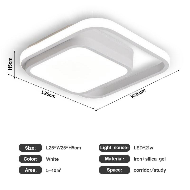 Nordic Black White LED Ceiling Lights Chandelier Lamps for Corridor Balcony Interior LED Ceiling Lamp Decor for Home AC85-265V