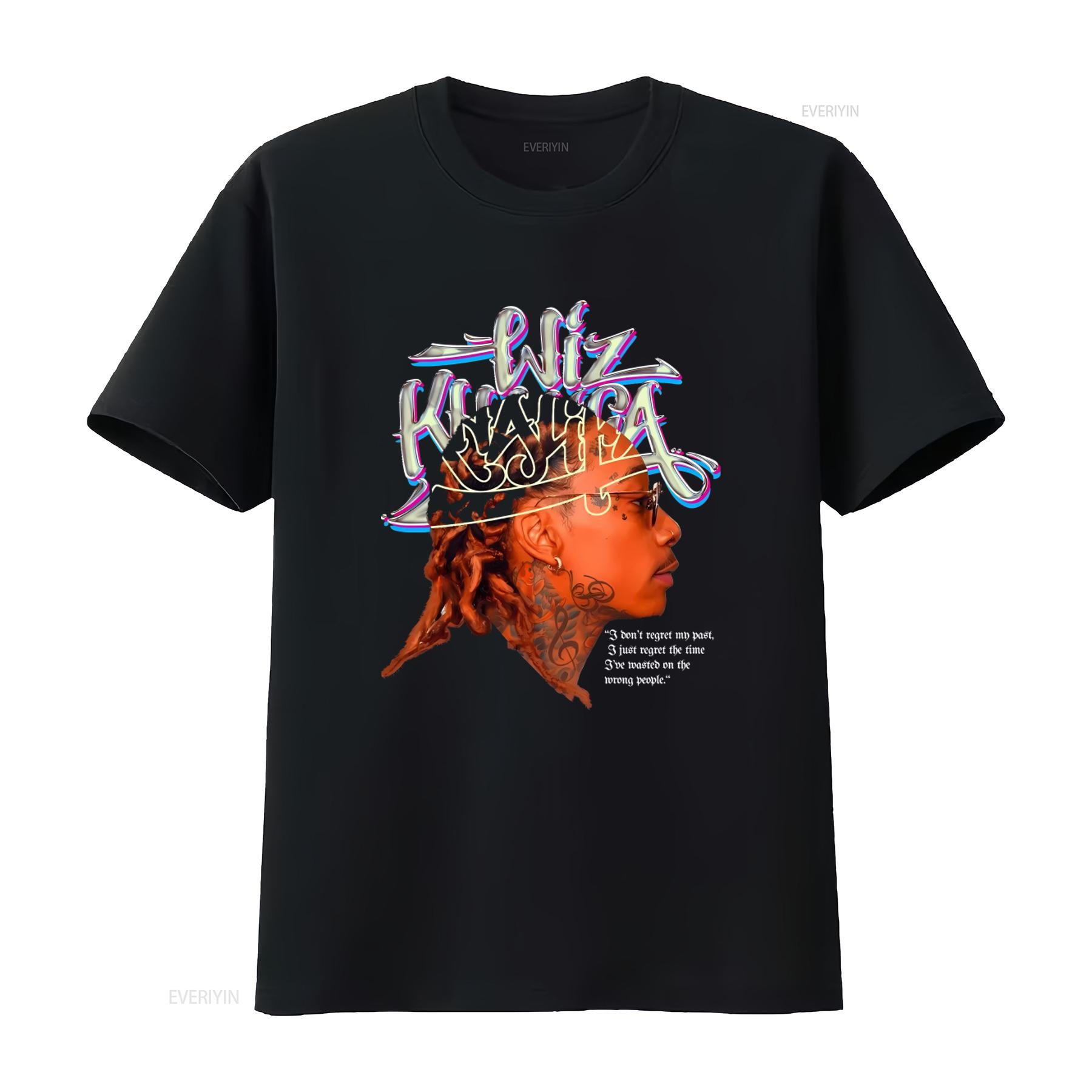 

Kids Wiz Khalifa American Rapper Popular RAP Music T Shirt New with Trendy Design and Inspirational Quote vintage Washed 4XL