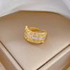 Stylish Gold Color Party Rings for Women 2023 New Adjustable Ring Wedding Party Jewelry Accessories