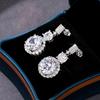 CAOSHI Gorgeous Pendant Earrings Elegant Lady Engagement Accessories Brilliant Cubic Zirconia Jewelry for Wedding Ceremony Party